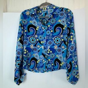 Vintage Y2K Mary Kate and Ashley Girls Long Sleeve Blouse Size XL 14-16